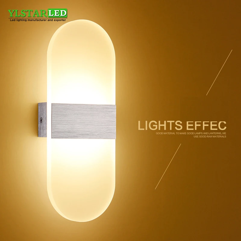 

YLSTAR 3W/6W Led Acrylic Wall Lamp Wall Mounted Sconce Lights lamp Decorative Living Room Bedroom Corridor Wall Lights