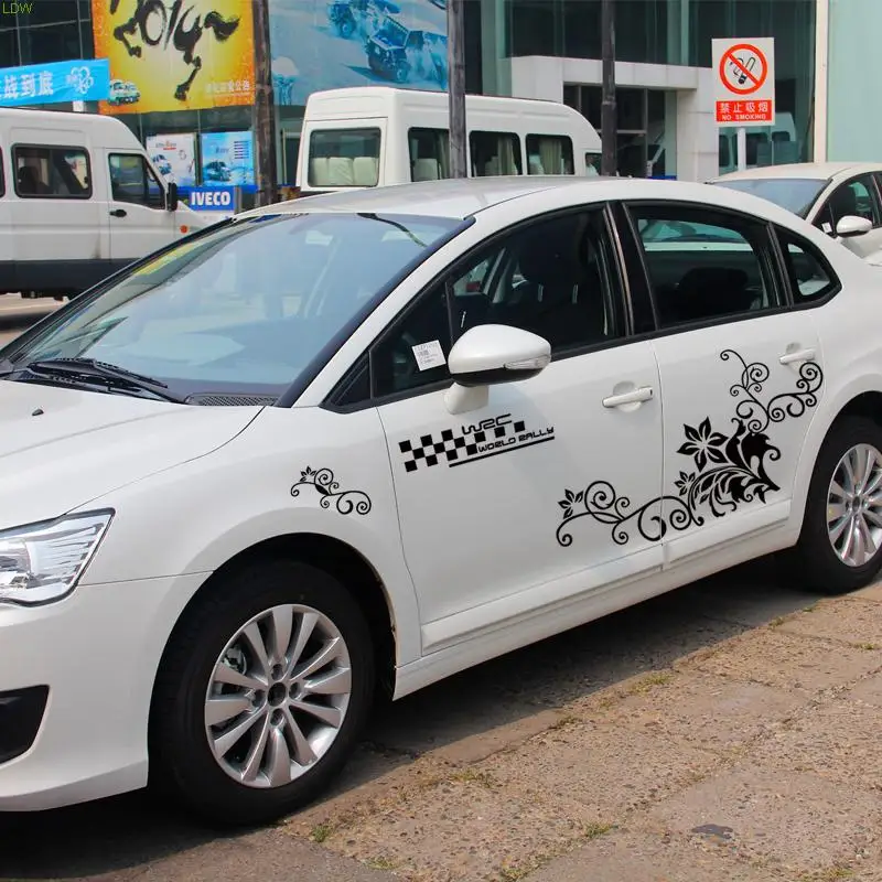 

Flowers design car-styling,automobile decor stickers and decals,waterproof die cut vinyl accessories for suzuki/kia rio/audi a6