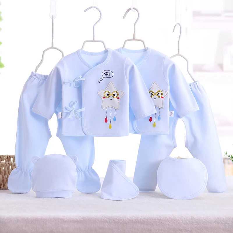 7Pieces/Set Newborn 0-3M Baby Girl Set Baby Outfit Clothing Baby Sets Clothes Cotton Newborn Clothes For Baby Boy Outfit Sets