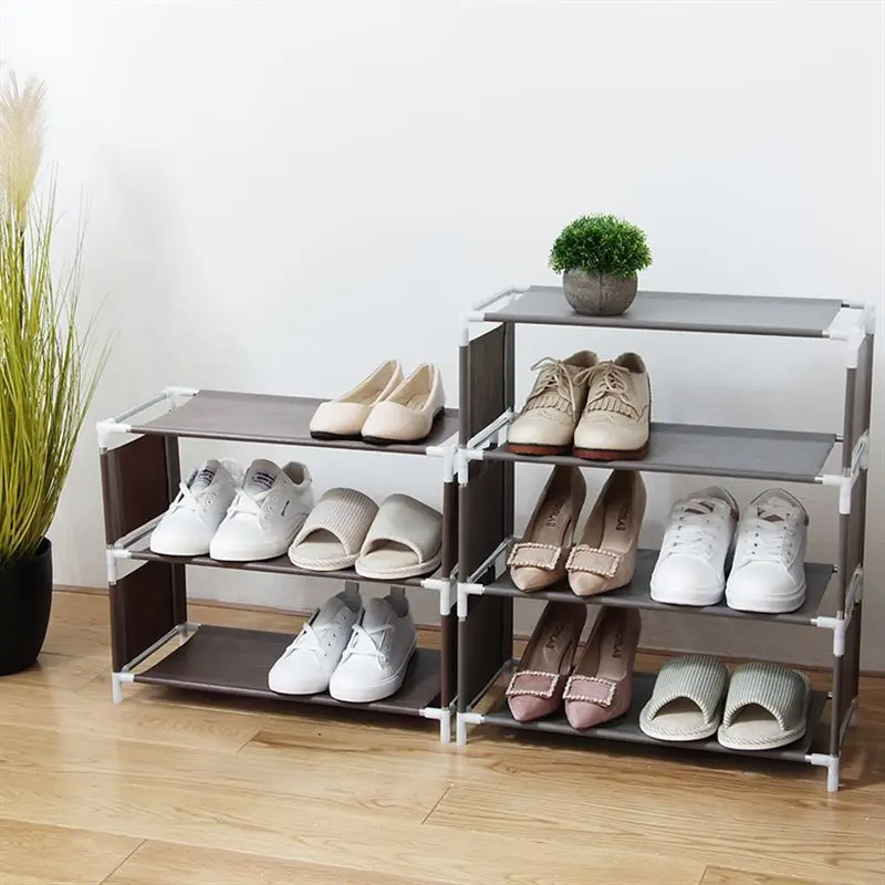 بسيطة عنبر نوم مساحة متعددة طبقة رف الأحذية متعددة الوظائف المنزلية أحذية قماشية التخزين رف خزانة خذاء ZP3121631