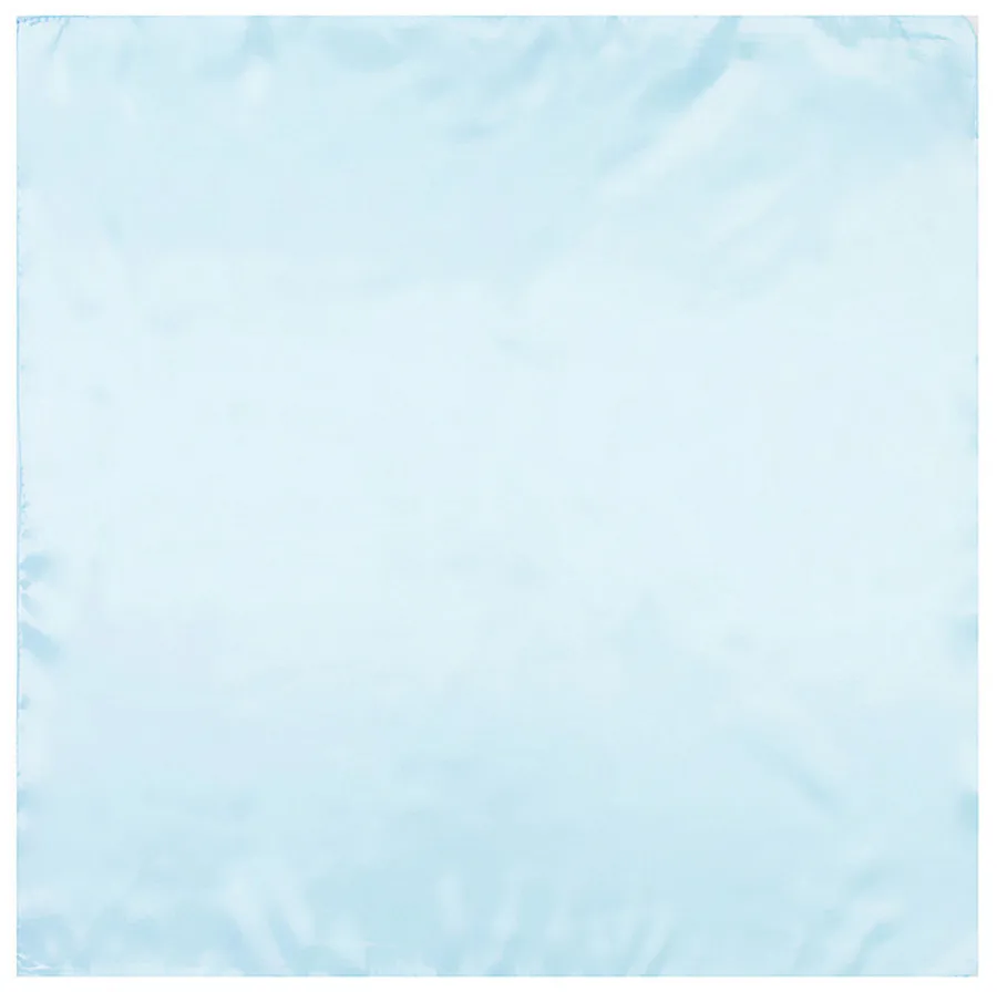[Lakysilk] Шелковый атласный шарф для волос женские квадратные маленькие шарфы однотонные шейные платки дамская сумочка аксессуары платок ободки - Цвет: sky blue