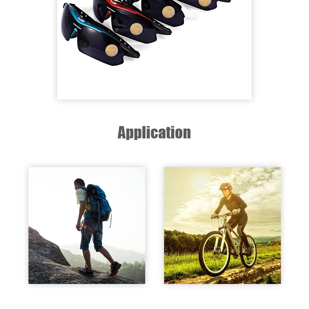 Robesbon 0089 - 1 Men Cycling Eyewear Outdoor Cycling Glasses Bicycle Bike UV400 Sports Sun Glasses