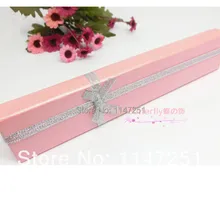 24 шт./лот розовая бумага футляр для колье 20x4x2 см браслеты для ног упаковочная коробка пользу Цепочки и ожерелья s коробки для браслетов