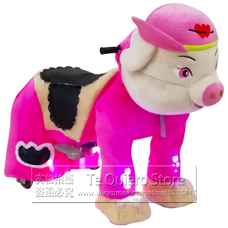 

Interesting Birthday Gift RC Electric Plush Toy Pig Walking Animal Rides For Kids