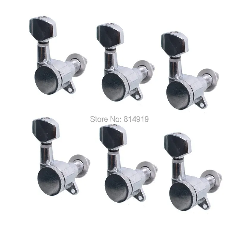 

6 Chrome Guitar Tuning Pegs Tuner Machine Heads with Lock Schaller Style Guitar parts In Stock