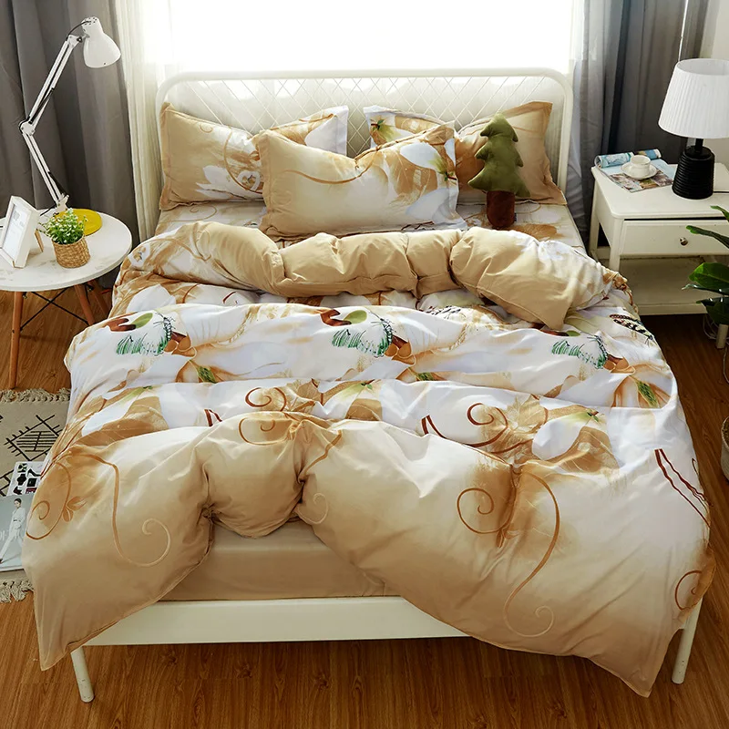 Dream Karin домашний текстиль короткие Стильные комплекты постельного белья для взрослых одеяла с наволочками один двойной спальный набор 2/3 шт