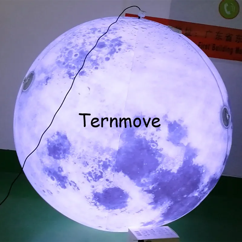 pvc giant inflatable LED helium balloon inflatable moon sphere giant