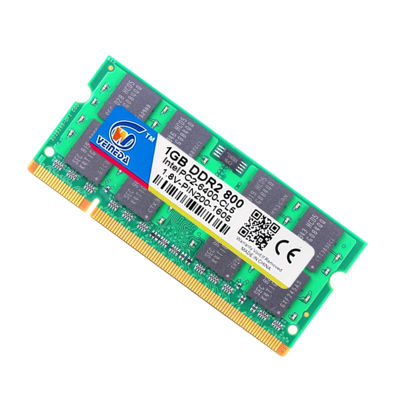 VEINEDA Ram 1 ГБ DDR2 Sodimm Ram ddr2 533 667 PC2-53000 Menoria Ram для всех ноутбуков Intel AMD Mobo