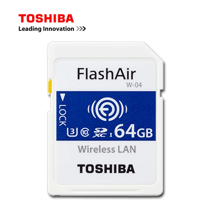 TOSHIBA W 04 WIFI SD карта 32 Гб FlashAir Wi Fi Карта памяти 64 класс 10 U3 Беспроводная LAN общая
