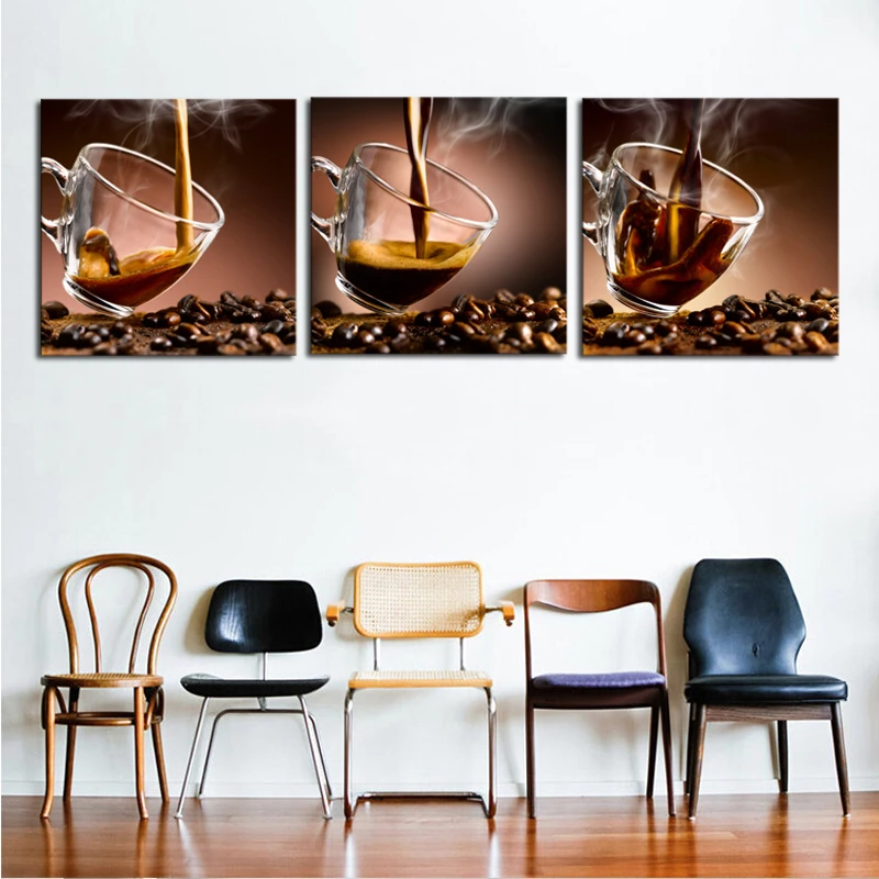 Unframed 3 Piece Canvas Wall Art Coffee Cup Modern Wall Painting Decorate Dining Table Kitchen Room Home Decor Prints On Canvas Print On Canvas Decorative Printscanvas Wall Aliexpress