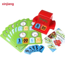 Игра-Головоломка учим время номер карты Детские время определился карты матч время обучения Развивающие игрушки для детей}