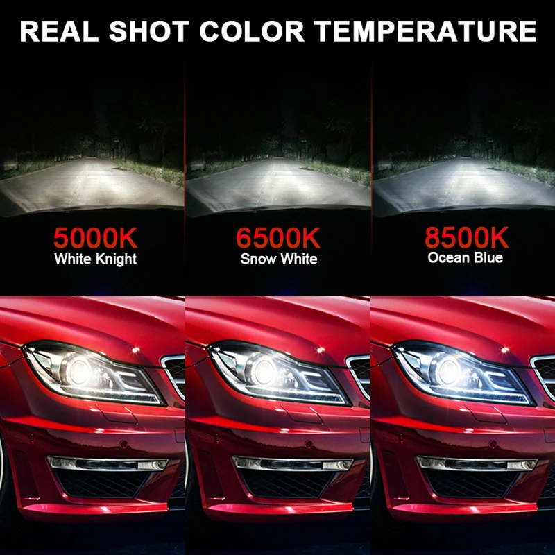 HLXG 2 шт. 5000 K 6500 8500 H7 Led светодиодные лампы для автомобиля Высокая ближнего света