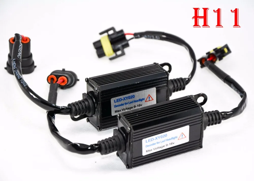 

1 Pair H11 Auto LED Headlight Conversion Kit Canbus Decoder Load No Error Free Warning Canceler Anti-Hyper Flashing Blinking