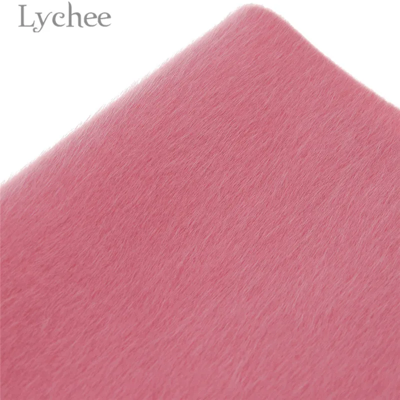 Lychee жизнь 21x29 см A4 мех Флокированный ткань сплошной цвет Синтетическая Кожа DIY ручной работы швейный материал для сумок одежды