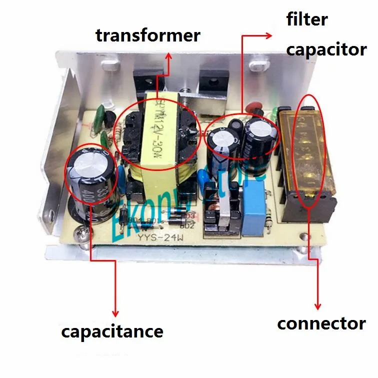 12V 2A Switching Power Supply Test, Teardown, Schematic,, 46 OFF