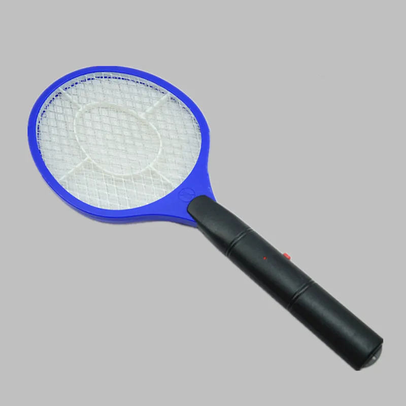 Household Battery Fly Swatter Mosquito Killer Three-Layer Safety Mesh Electronic Mosquito Killer Fast Effective Mosquito Killing - Цвет: Синий