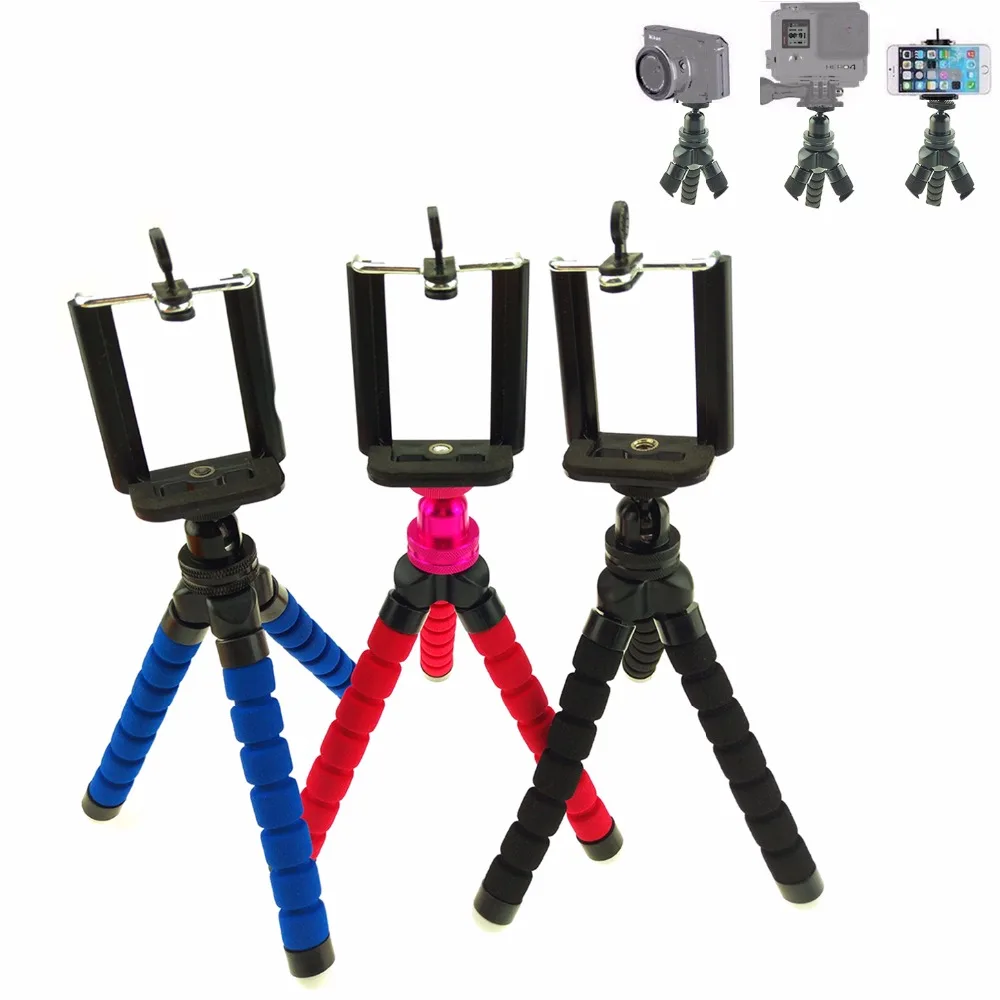  Mini 360 Rotate degrees Ball head Flexible Tripod with phone holder Octopus Tripod Bracket Stand Mo
