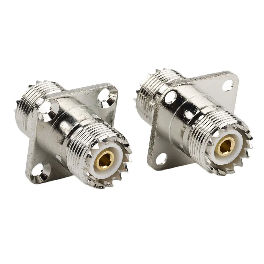 

5Pcs RF Coaxial Adapter UHF Socket SO-239 with Female Basket to UHF SO-239 Cable Gender Changer for VHF UHF Ground Plane Antenna