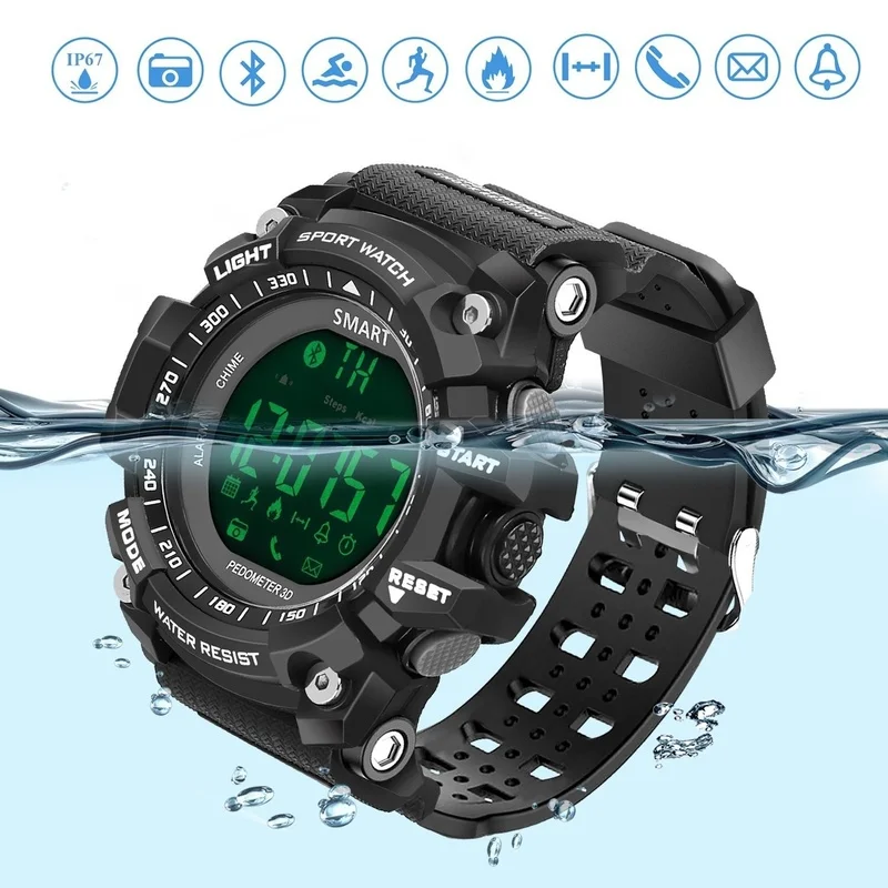 

Cool EX16 Sport Bluetooth Smart Watch Men 5ATM IP67 Outdoor Waterproof Swimming Pedometer Smartwatch Long time Standby Watch