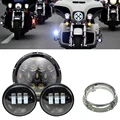 Für Harley Softail Deluxe Fatboy Touring Road King 7 zoll Motorrad Scheinwerfer 75 W 7 Scheinwerfer Montage Halterung Ring 4 5 nebel Lampe auf