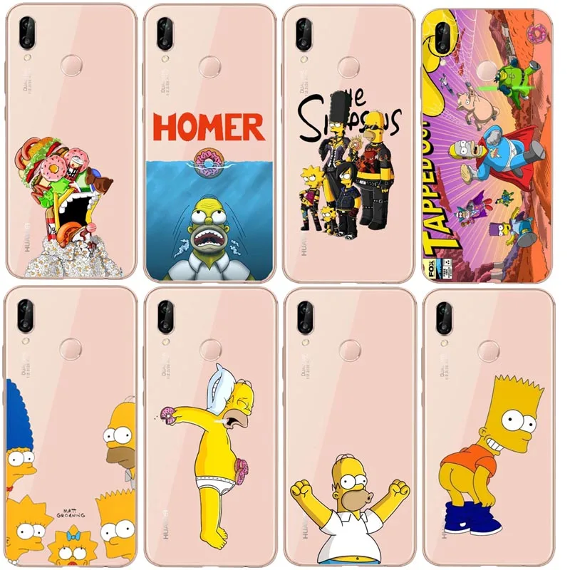 Los Simpson suave de TPU caso для Huawei P8L P20L P20LITE P30 Mate 8 10 20Por RS|Чехлы-накладки| |