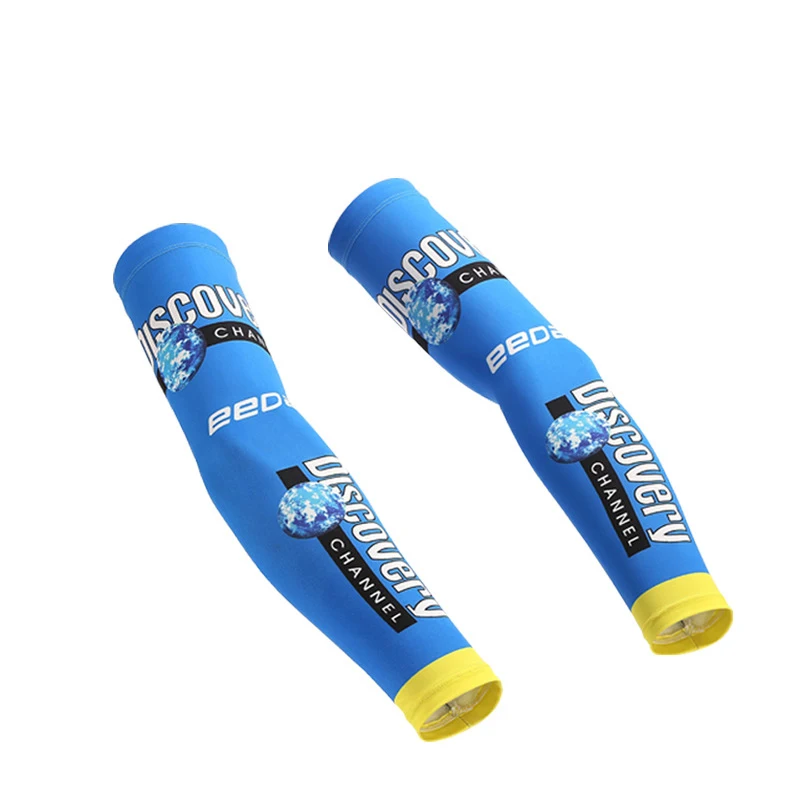 Cycling Arm Sleeves Blue Bicycle Sport arm warmers UV Protection
