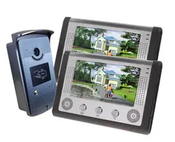 Yobang безопасности 7 "цвет 1 камера 2 экрана Водонепроницаемый дверной телефон домофон уличная камера с ИК подсветкой ночное видение 1000TVL