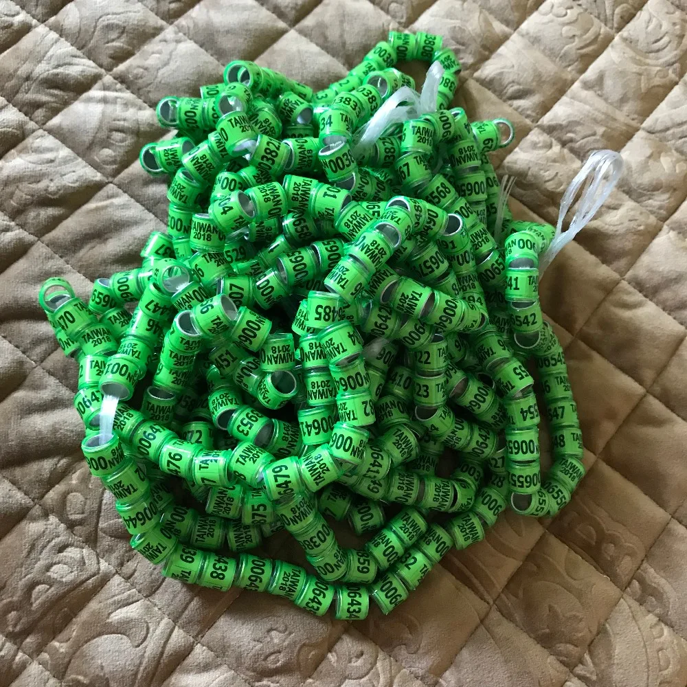 2018 светло-зеленый Тайвань Голубь ног кольца Голуби голубь кольцо DHL Бесплатная