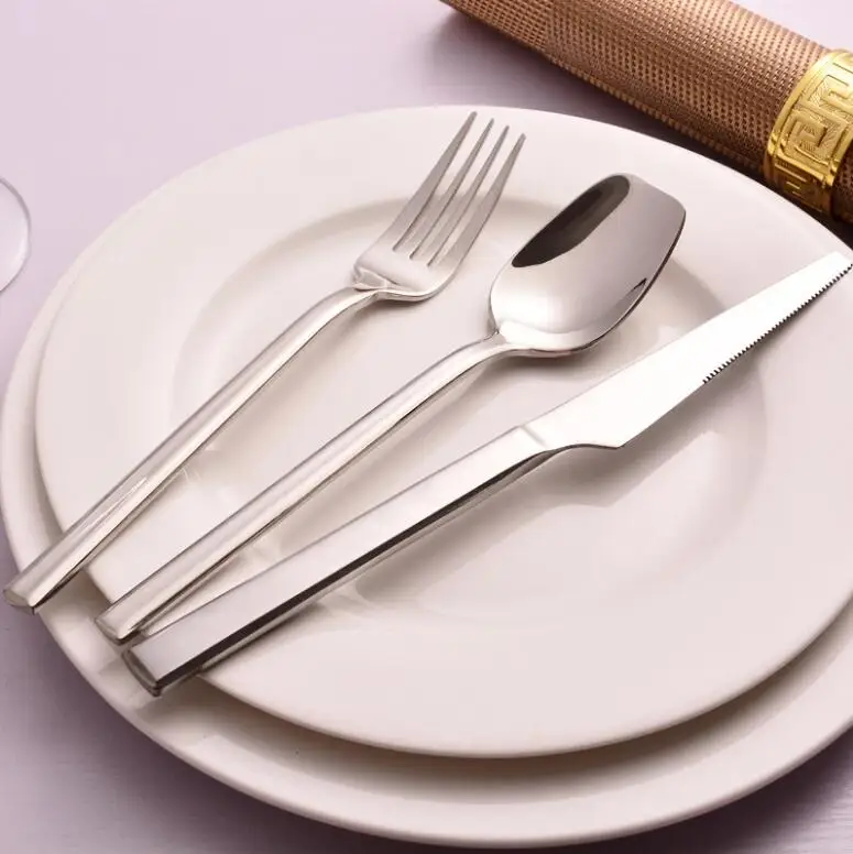 4 Teile Satz 18 10 Edelstahl Geschirr Hochwertige Besteck Sets Silber Farbe Geschirr Gabel Messer Besteck Steel Tableware Cutlery Setfork Knife Aliexpress