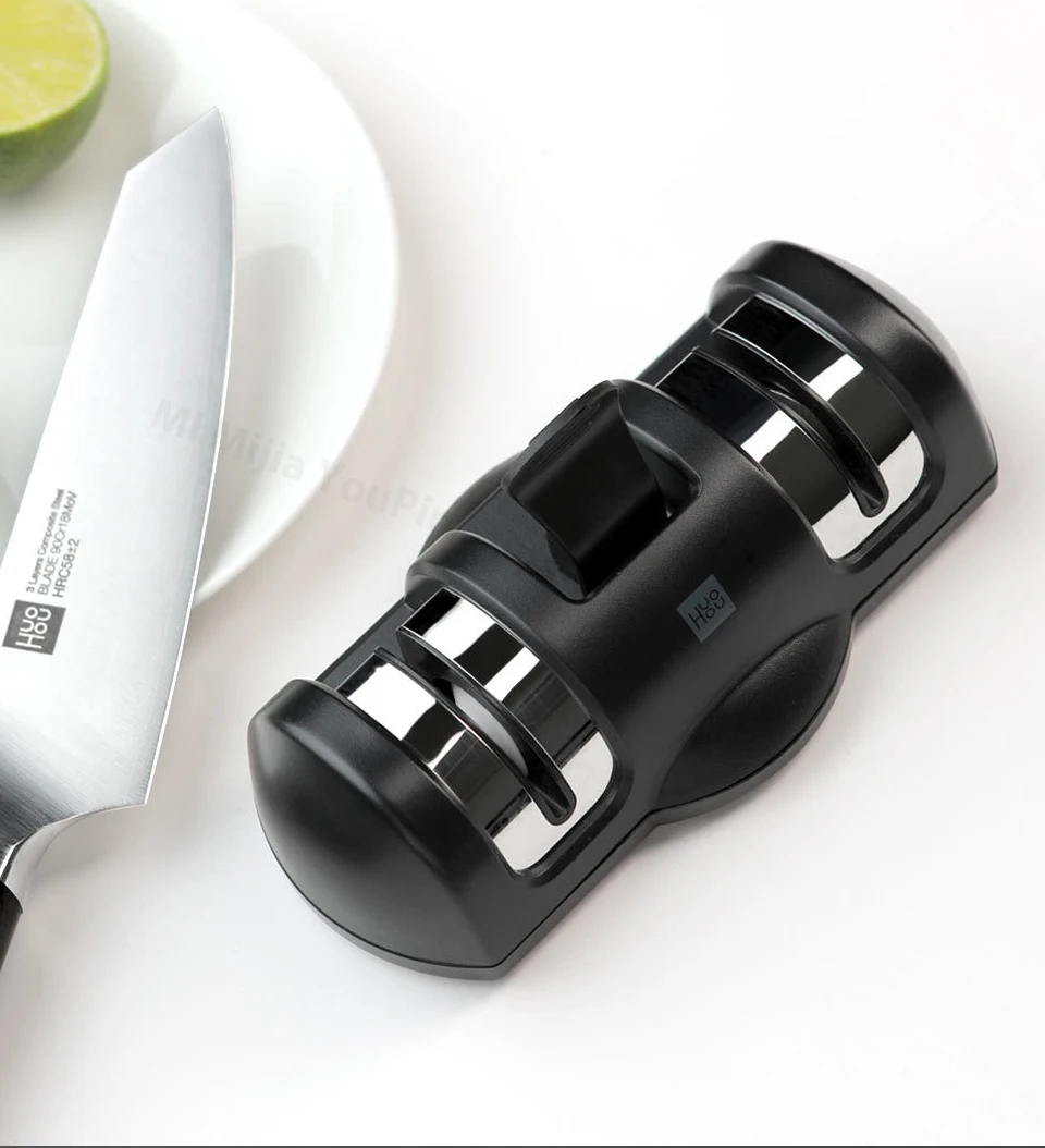 Xiaomi Mijia Huohou Knife Sharpener 2 Stages Kitchen Sharpening Stone Grinder knives Whetstone Sharpener Tool for Kitchen Knife (2)