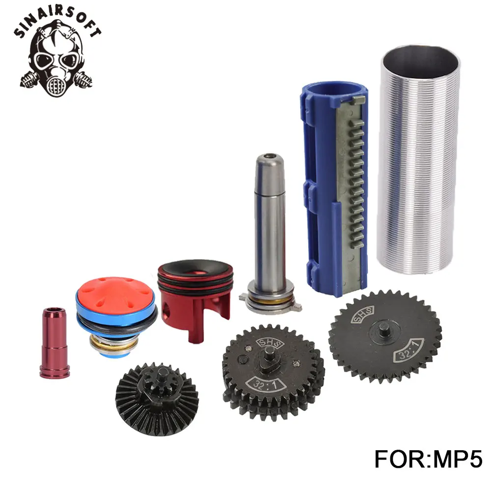 SHS-32-1-Gear-Nozzle-Cylinder-Spring-Guide-14-Teeth-Piston-Kit-Fit-Airsoft-AK-MP5 (3)