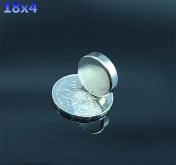 

free shipping 100pcs 18*4 18mm x 4mm Super Round Cylinder Neodymium Permanent Magnets 18x4 NEW Art Craft Connection