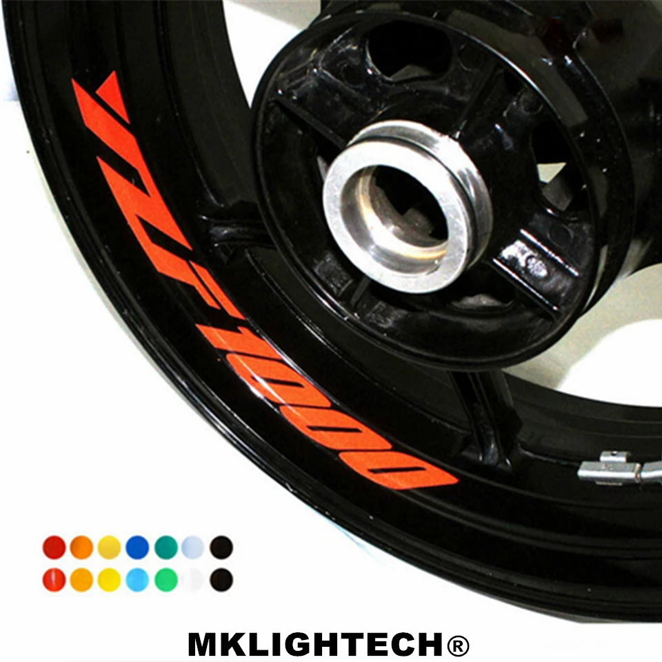 

k-sharp 8 X CUSTOM INNER RIM DECALS WHEEL Reflective STICKERS STRIPES FIT YAMAHA YZF 1000
