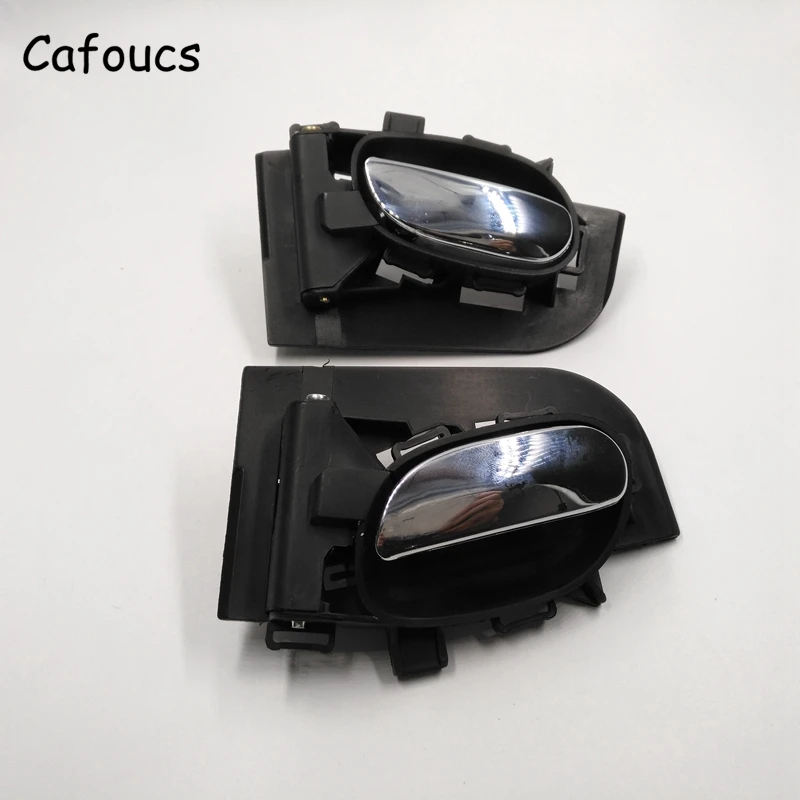 Cafoucs Car Chrome Inside Door Handle For Peugeot 206 207