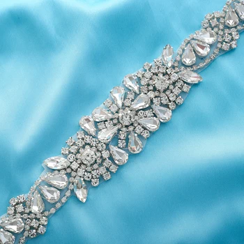 

Beaded Pearl Gold Accessories Trimming Crystal Silver Applique Garment Rhinestone Bridal Handmade Wedding Dresses Wide S146