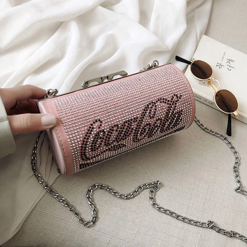 

Fashion Diamond Women Messenger Bags Chain Female Shoulder Bag Luxury Designer Ladies Crossbody Bag Luis Vuiton gg bag Sac Main