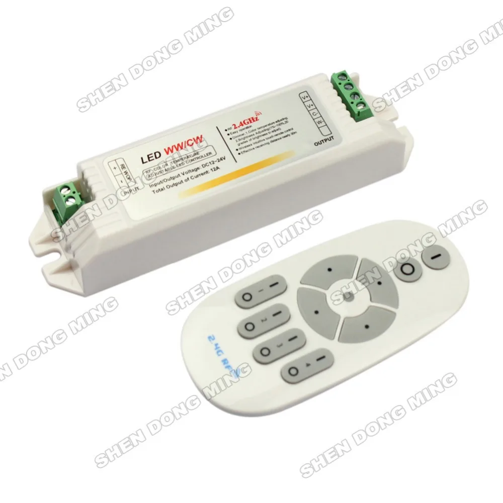 

Free Shipping RF Wireless DC12-24V 12A LED Controller Touch Panel Remote color temperature controller for LED Light,1set/lot