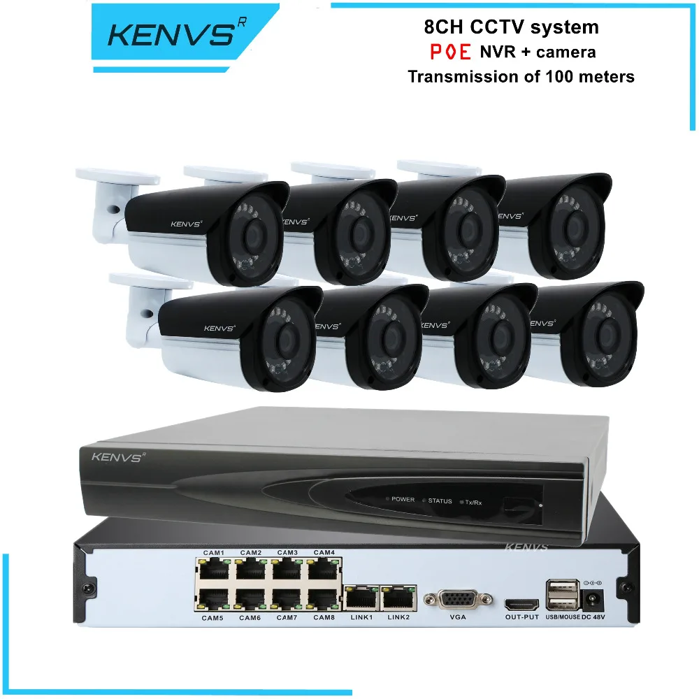 POE IP Camera Video Security Surveillance System PoE NVR Recorder