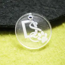 Персонализированные начальный акриловый брелок, лазерная резка брелки, изготовленный на заказ ярлык, брелок с логотипом, кольца с домашними животными