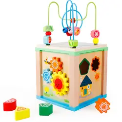 Детские Ранние развивающие игрушки колонки круглый бусины многофункциональный игрушки познавательный, на поиск соответствия головоломка