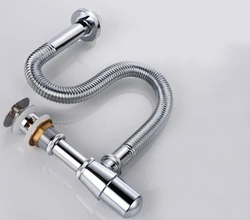 Basin Pop up drain-pipe Basin Sink Drain Pipe P-Trap Old Style Solid Brass Wall Siphon Bottle Trap AG123