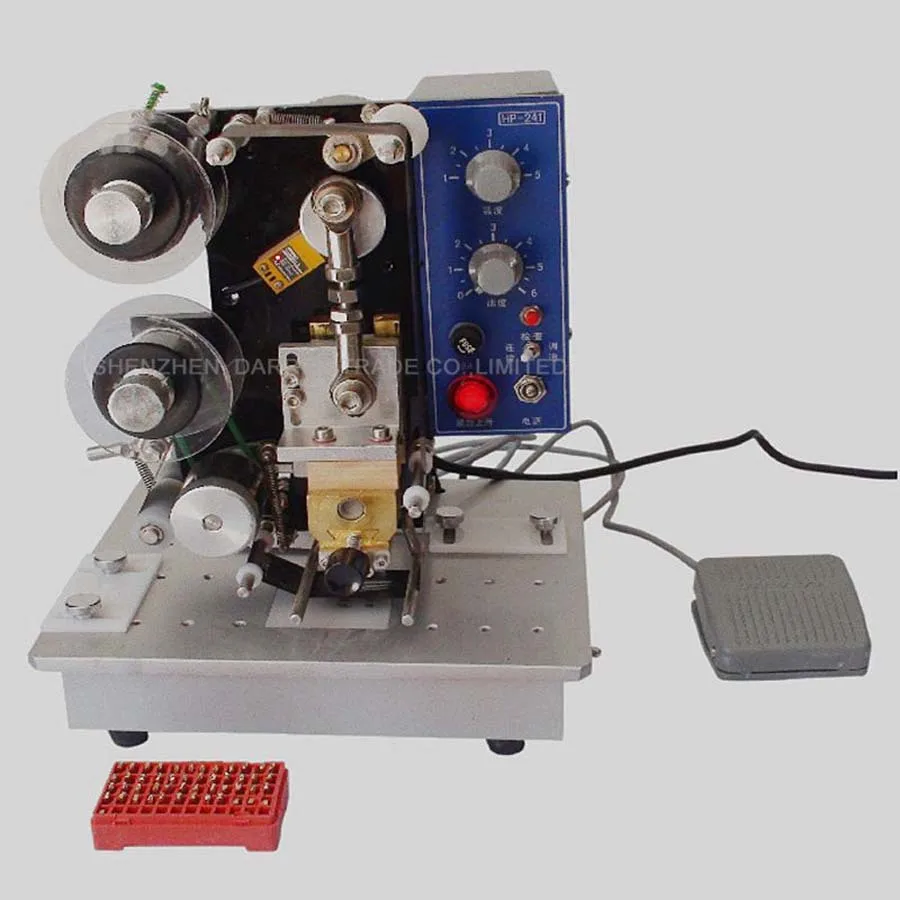 HP-241B Автоматическая Лента кодировочная машина 220 в 120 Вт Типографика электрическая печатная машина для серийной печати термопресс кодер