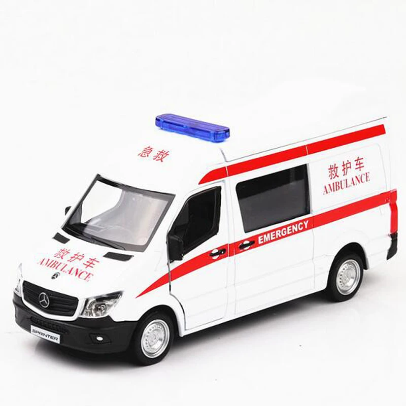 

Hot Sell 1:36 Ambulance Car Metal Vehicles Model Alloy Mercede With Sound Light Pull Back Cars Toy Kids Gift Free Shipping