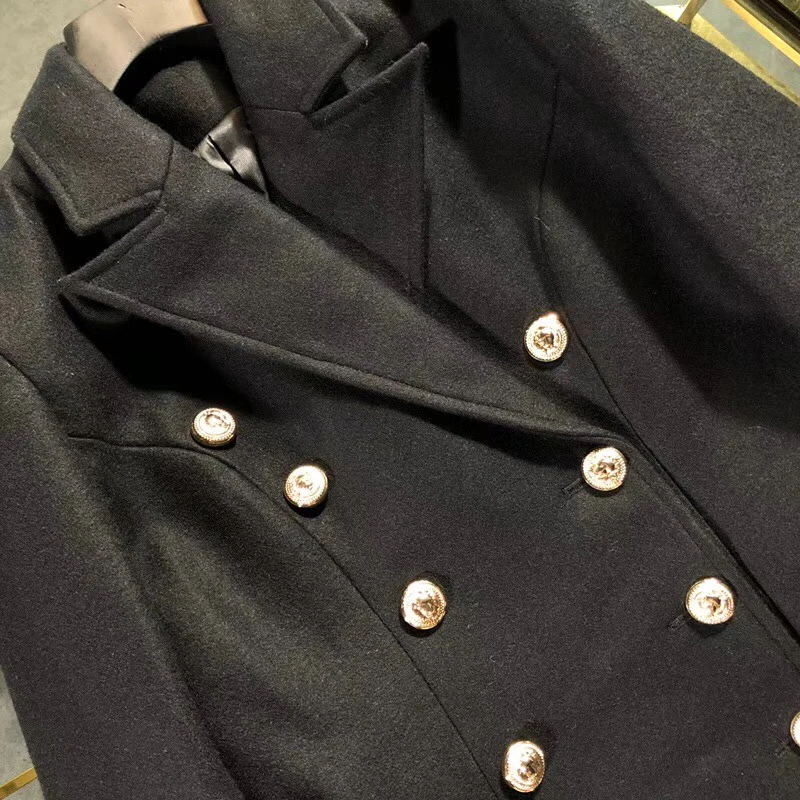 Survêtement Long Élégant Automne Double Manteau 2018 Manches Femmes Boutonnage Longues À De Hiver Mode Rf1UOq