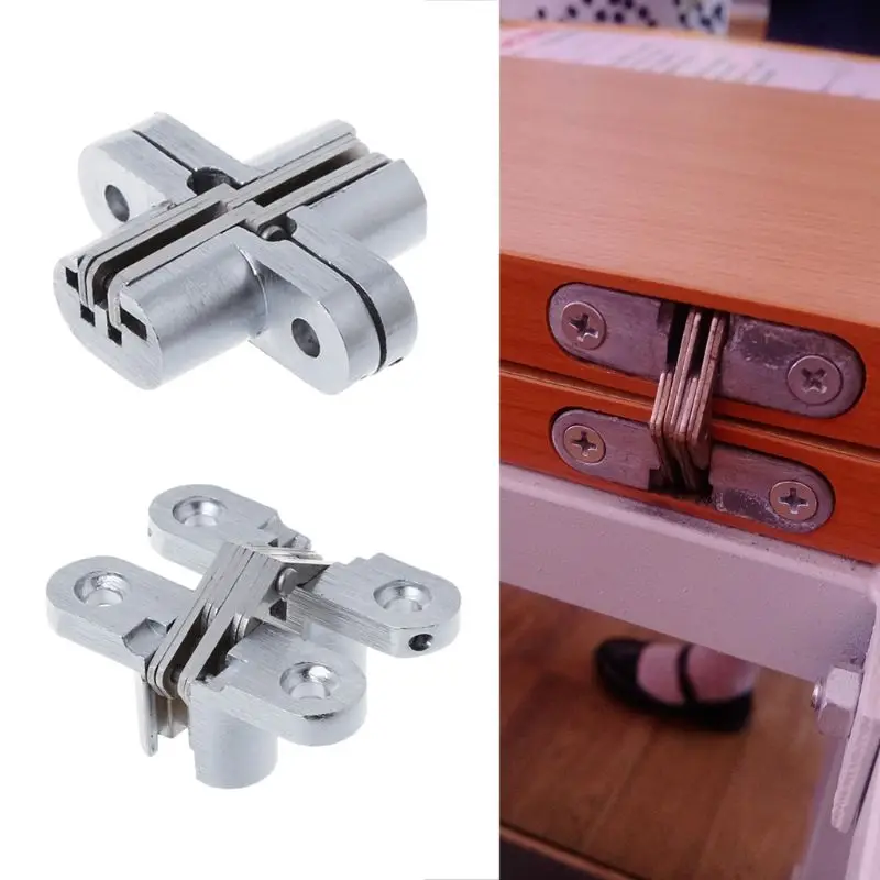 

Hidden Cross Hinge Concealed Mortice 180 Degree Opening Folding Door Furniture Hardware