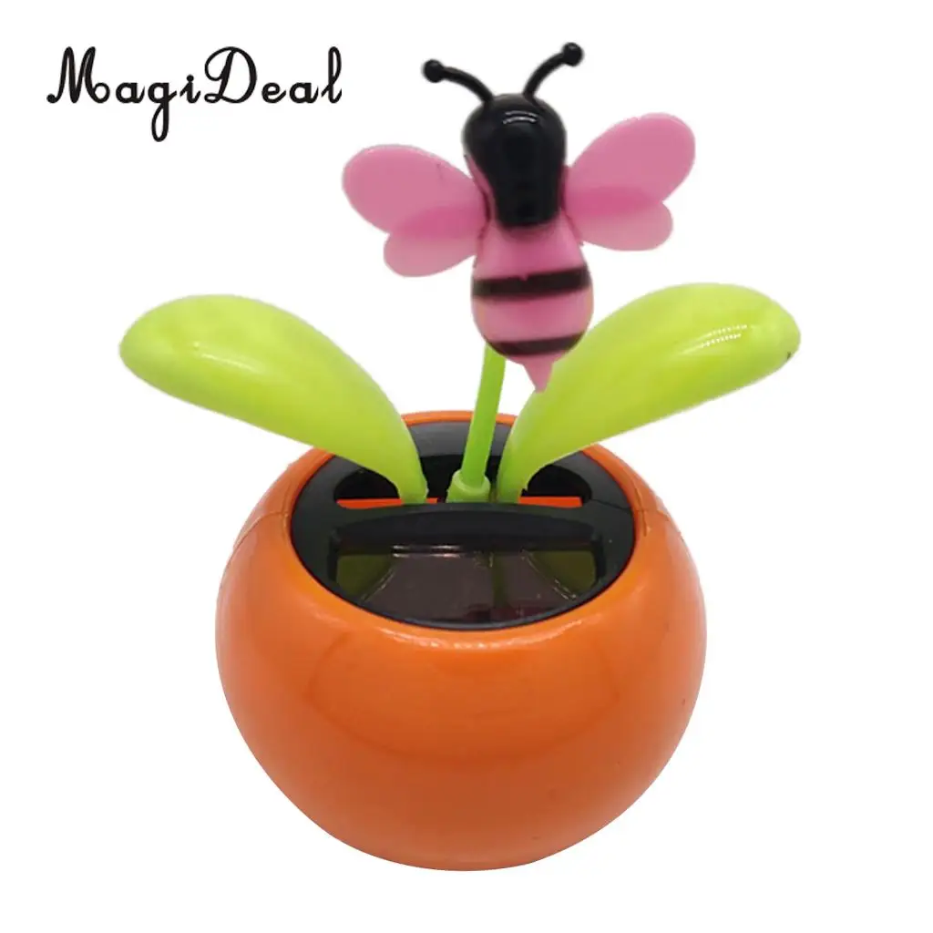 Solar Powered Insect Flower Sunflower Dancing Swing Doll   Toy Home Decor Car Ornament Flowerpot Figure Gifts