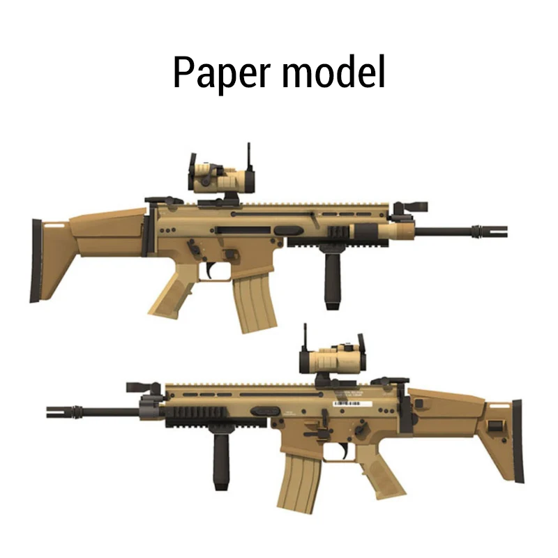 

DIY Paper Model SCAR Rifle Classic Cosplay Props Collection Gifts Full Of Vibrant And Trendy To Let The Children Go To Use It