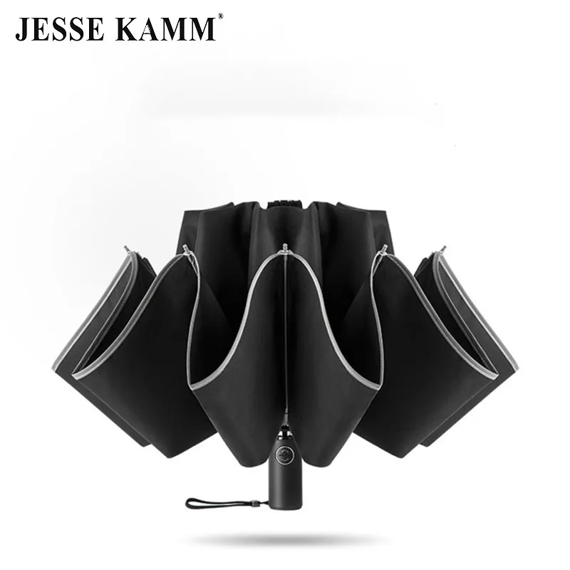 Автоматический зонт JESSE KAMM 10 bone 190T складной тройной Зонт от солнечного дождя для