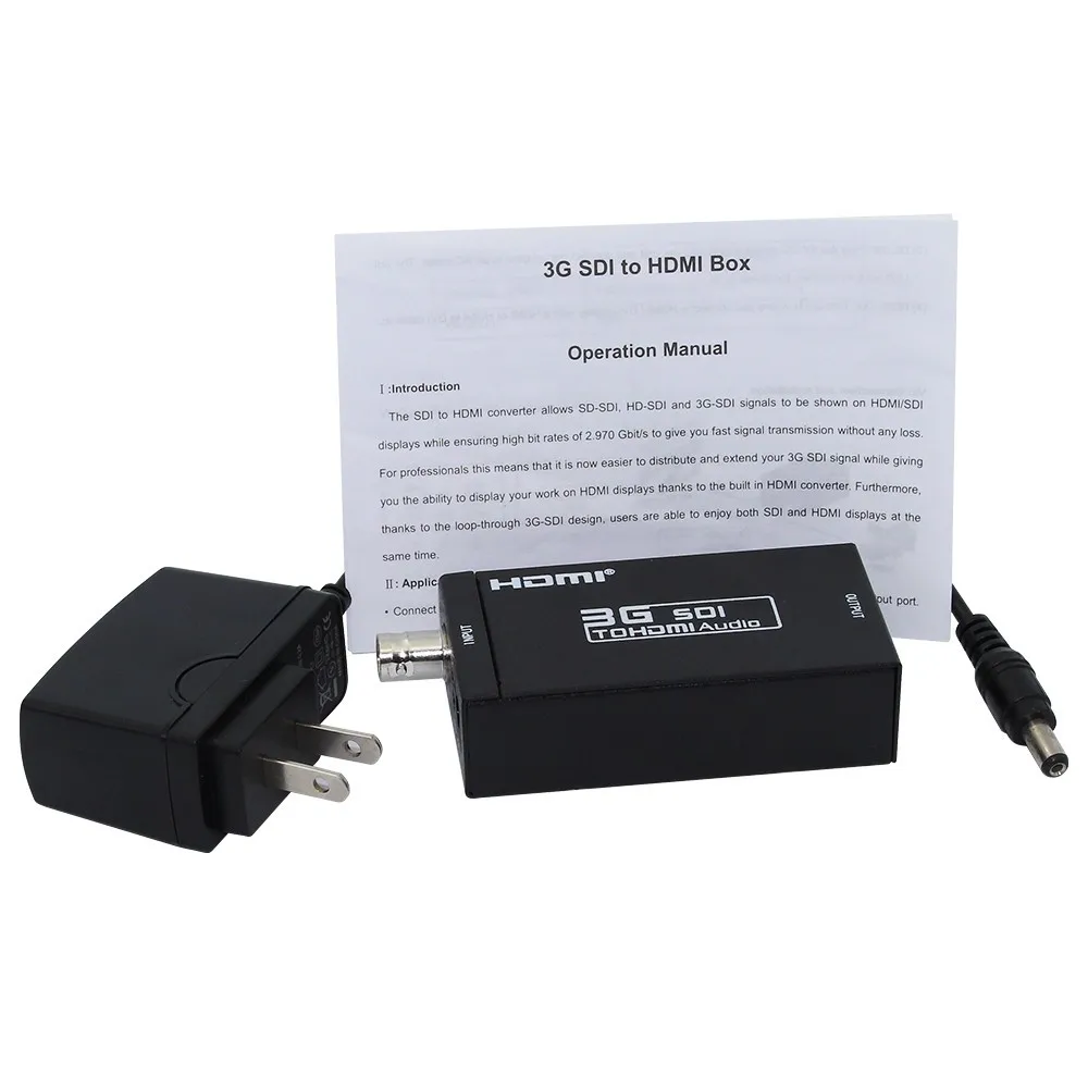 Розничная мини HD 3g SDI в HDMI конвертер адаптер Поддержка HD-SDI/3G-SDI сигналы, показывающие на HDMI дисплей