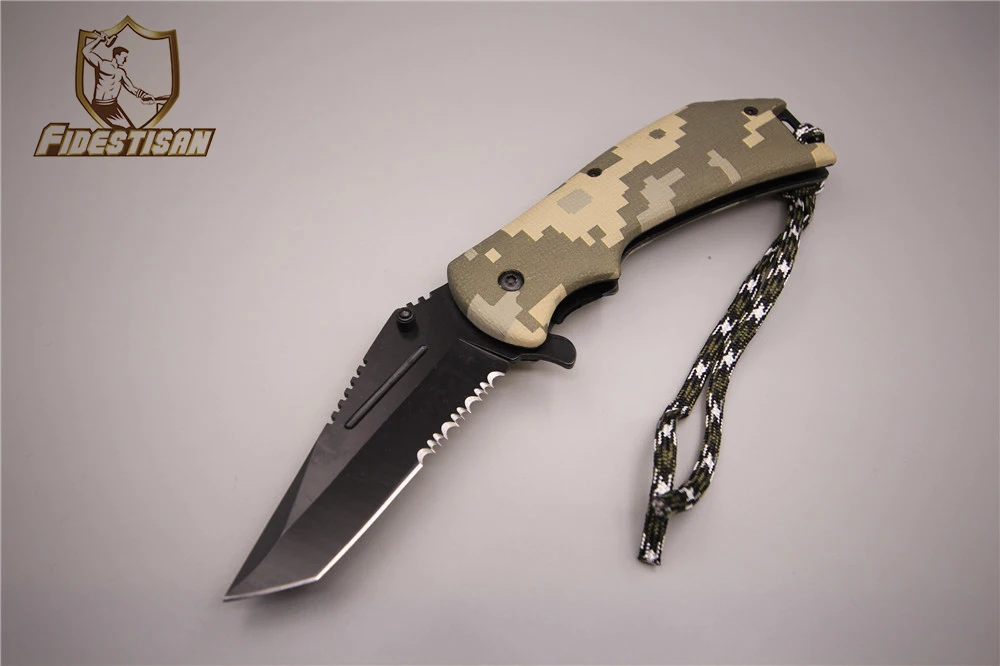 Открытый Камуфляж Выживания зубчатый охотничий нож тактические ножи karambit